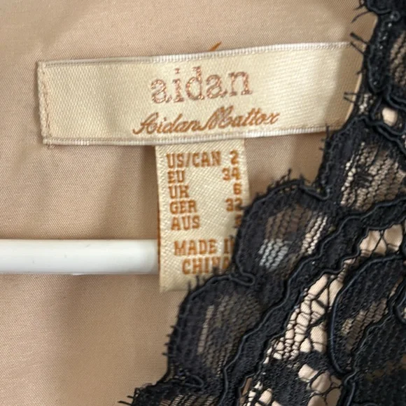 Aidan Mattox Black and Nude Gown - Picture 3 of 9